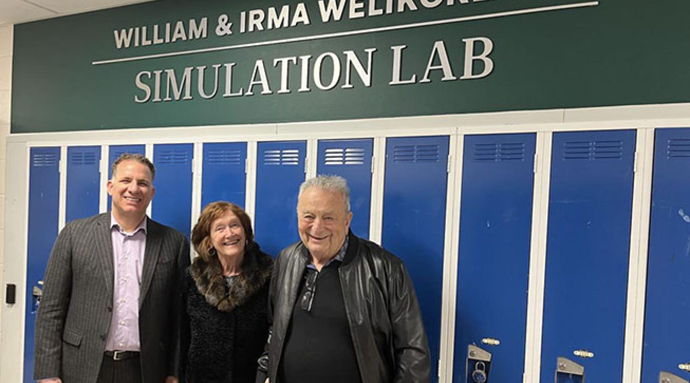 Stuart Cullum with Welikoklad's in front of Simulation Lab
