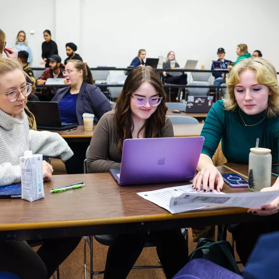 Legal Assistant students doing group project